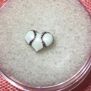 3/$10 Origami Owl Baseball Heart Charm